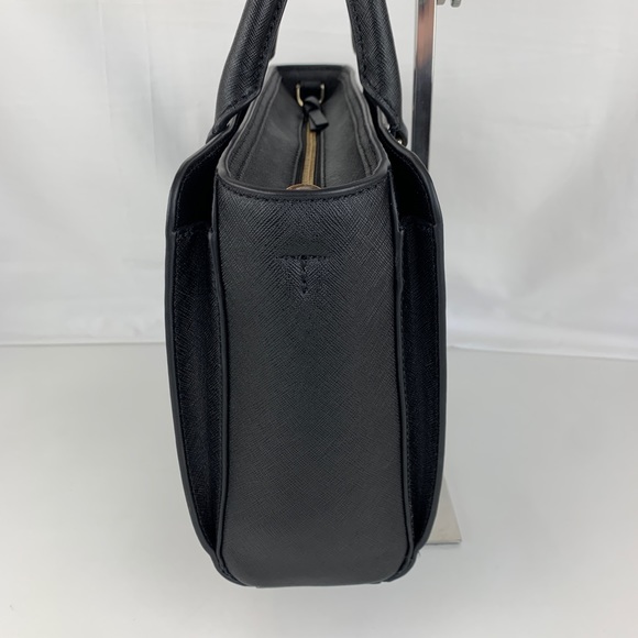 New Tory Burch Robinson Small Black Leather Tote - Picture 5 of 8